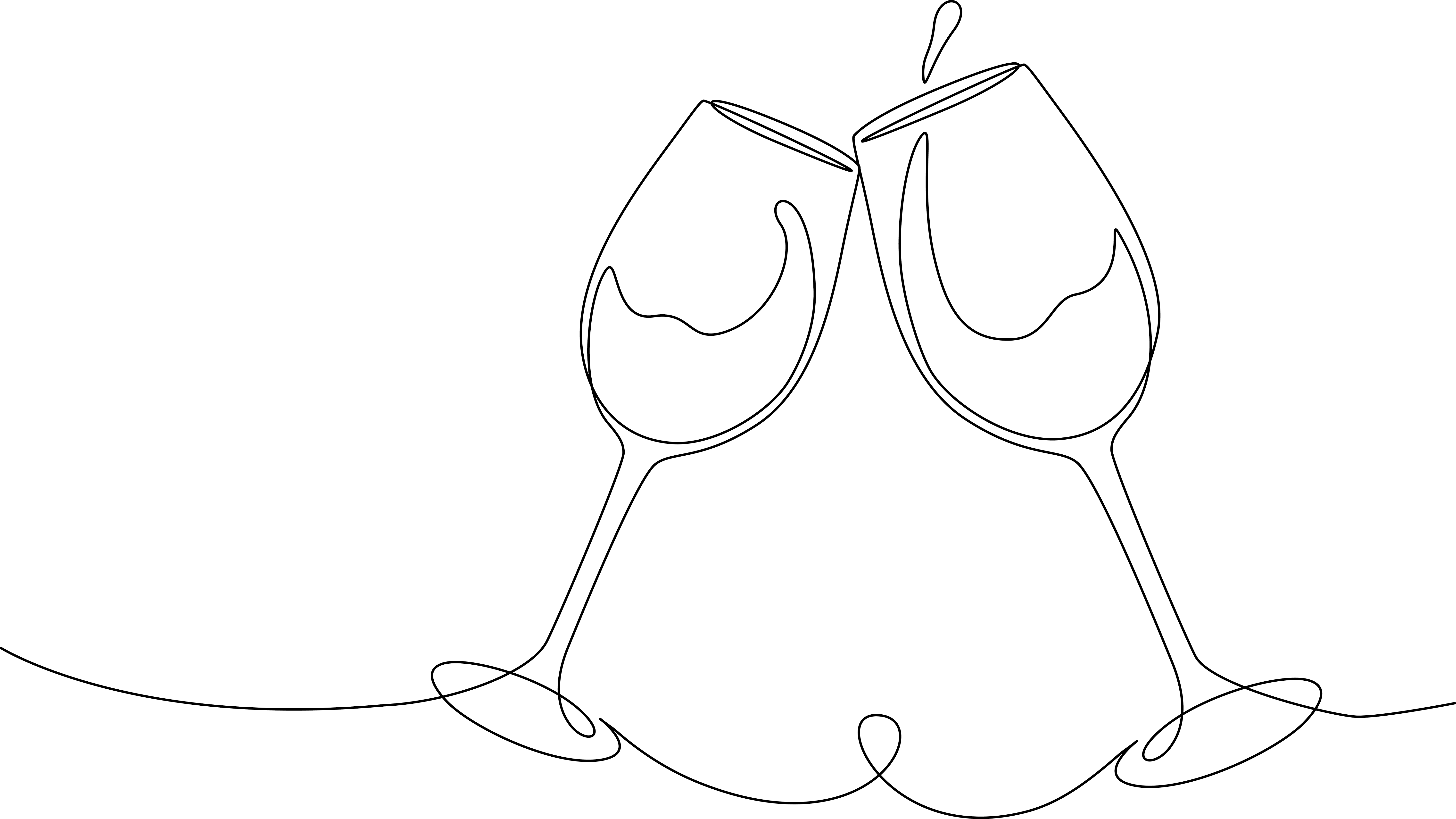 wine glasses black